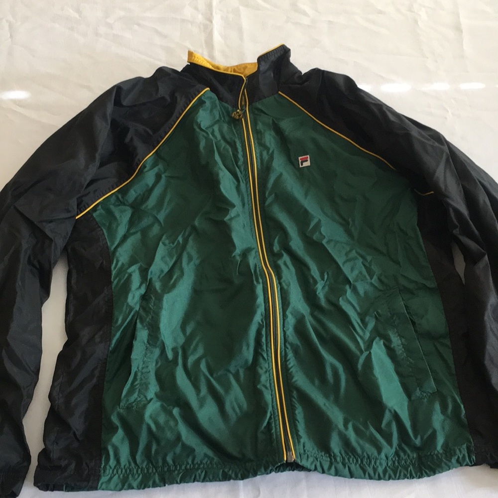 Vintage Fila Jacket Green Black Yellow